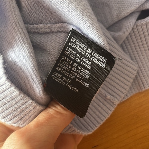 Periwinkle Kersh Pullover Crewneck Sweater M Canadian soft two toned lightweight - Picture 5 of 7